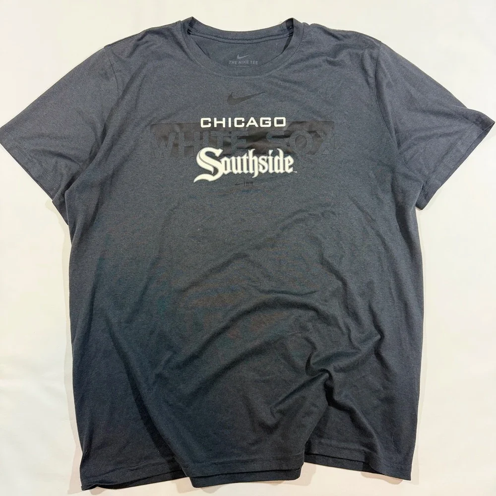 Nike Chicago White Sox Mens Large Gray Excellent Southside Dri-FIT Graphic Tee
